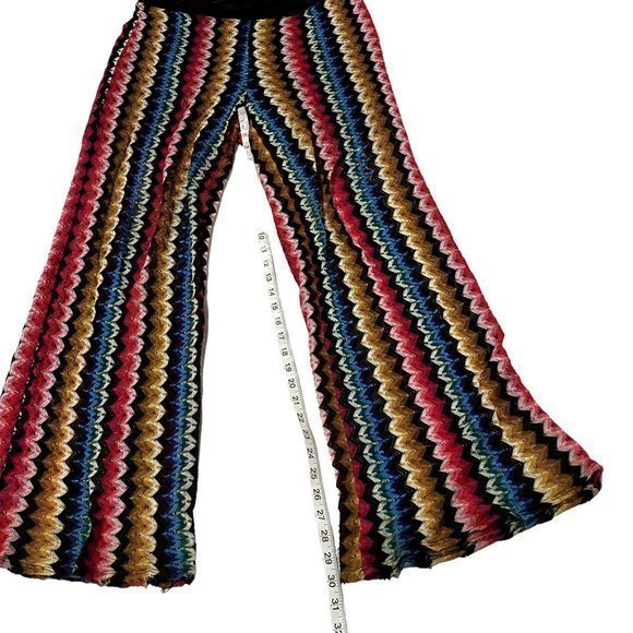Trina Turk Penelope Wide Leg Pants Boho Beach Summer Vacation Multicolor Crochet - Picture 12 of 14